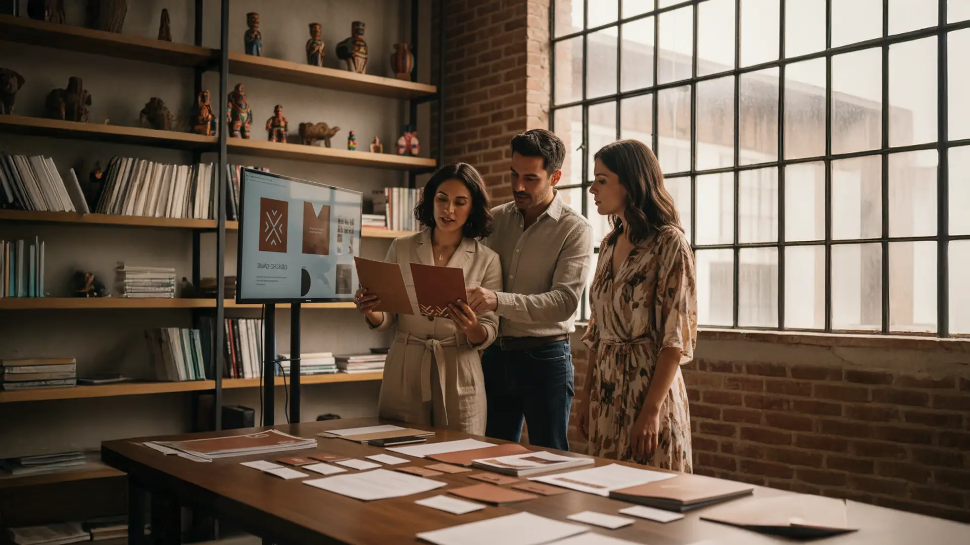 Diseño de material impreso que comunica identidad de marca